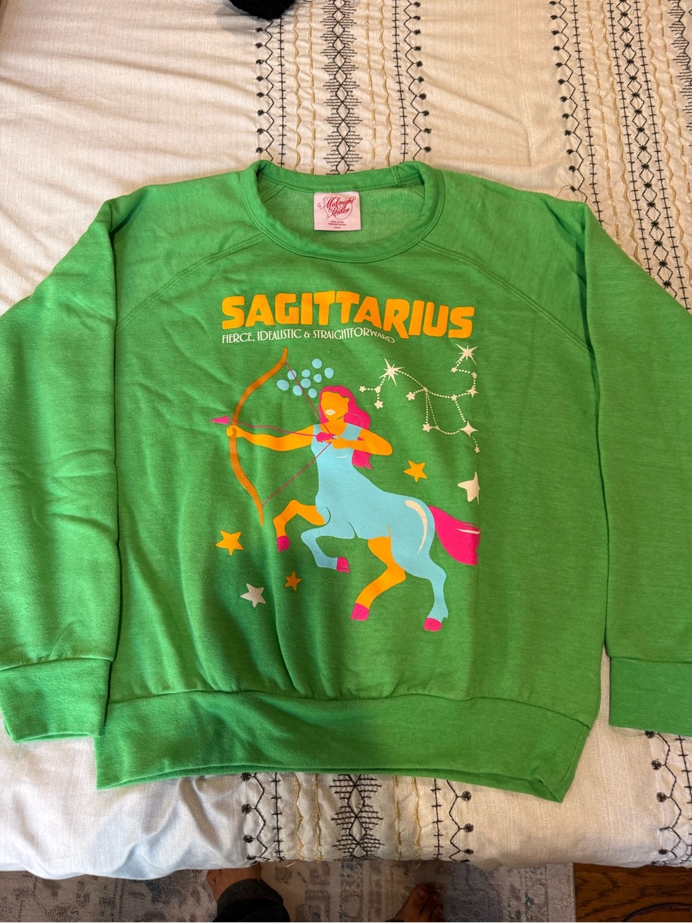 Midnight Rider Kids Green Sagittarius Graphic Sweatshirt